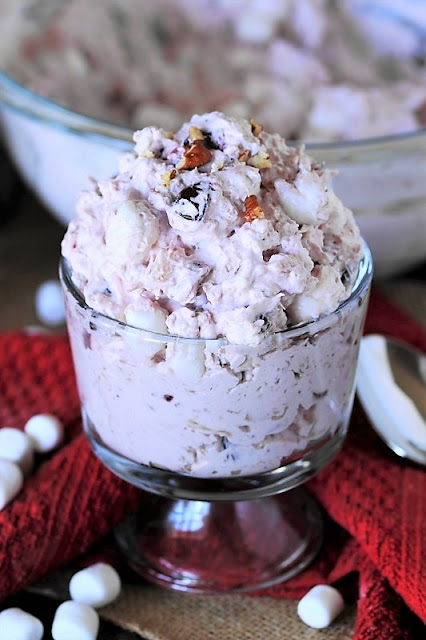Cranberry Fluff Salad Made with Whole Berry Cranberry Sauce Image