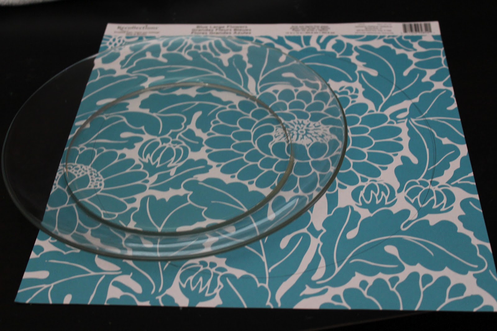 The Posh Pinner Scrapbook Paper + Glass Plates