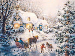 navidad paisajes nicky boehme pinturas imagenes paisaje animalitos nieve imagen centerblog peintre peinture peintres poner