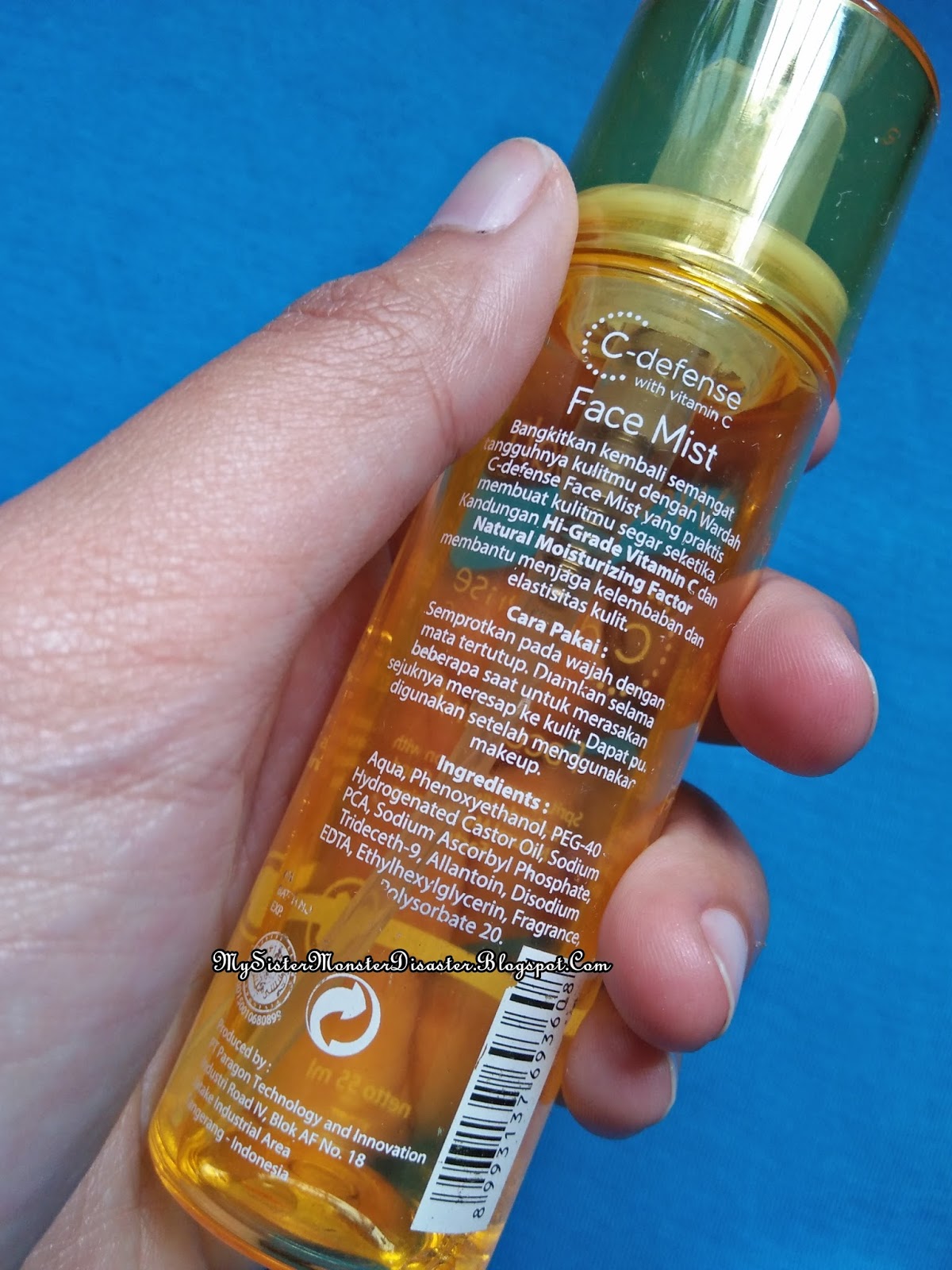 [Review] Wardah Cdefense Series Face Mist MySisterMonsterDisaster