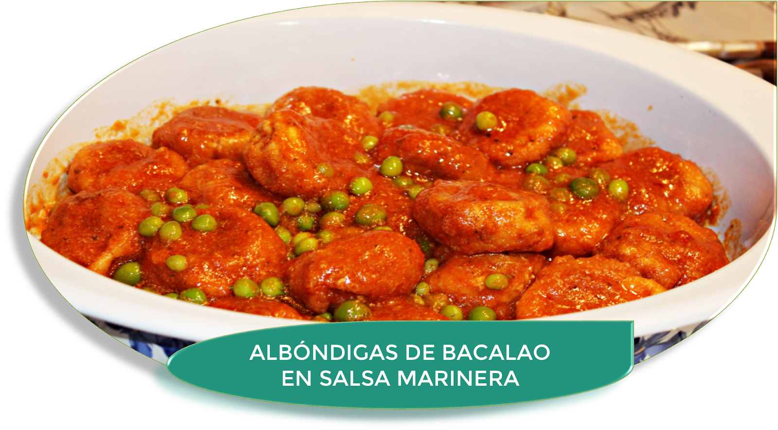 ALBÓNDIGAS DE BACALAO CON SALSA MARINERA