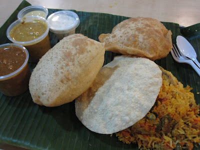 Komala's, briyani poori meal