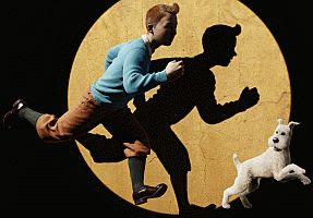 the iconic image of Tintin and Snowy from the film version of #39;Tintin#39;