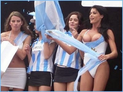 Mundial Brasil 2014 World Cup: mujeres más hermosas, lindas, bellas. Sexy girls, chicas guapas. Aficionadas bonitas Argentina
