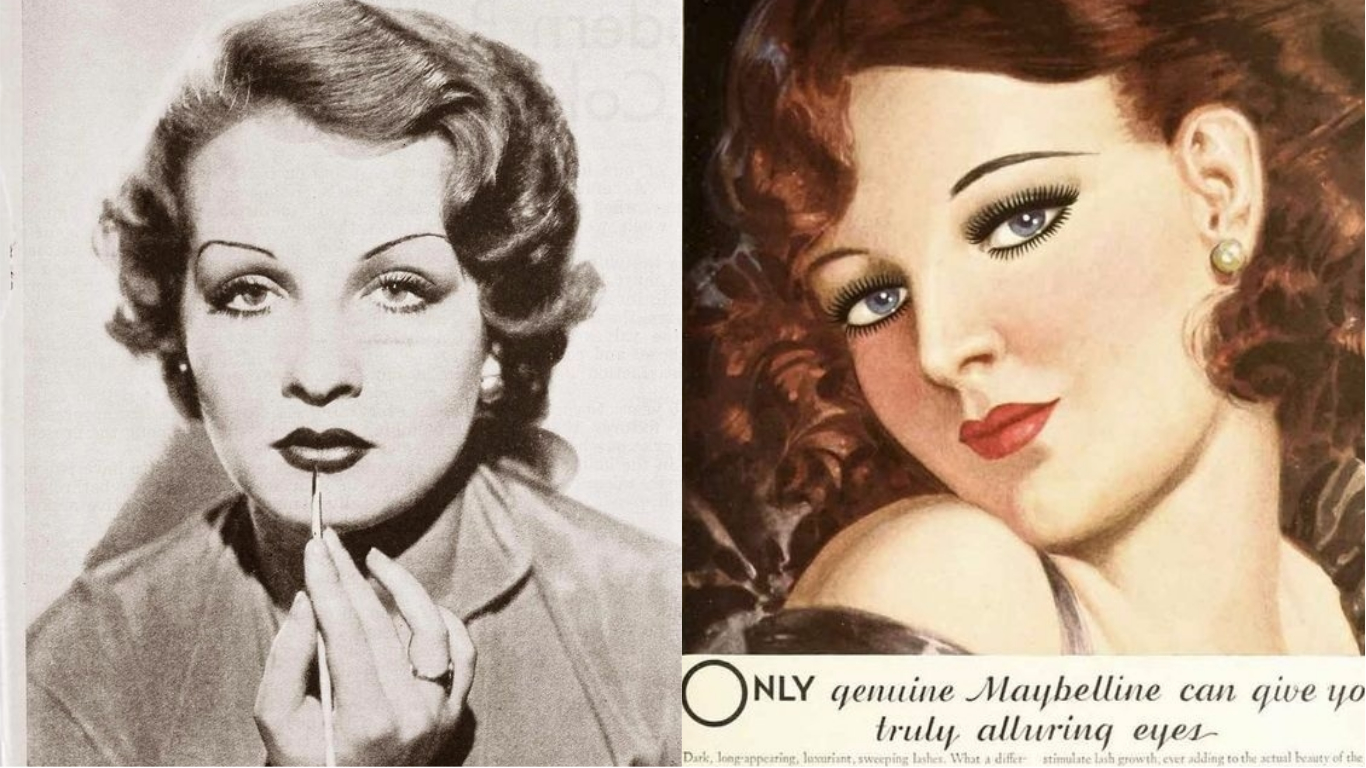 Propagandas antigas de maquiagem da marca Maybelline
