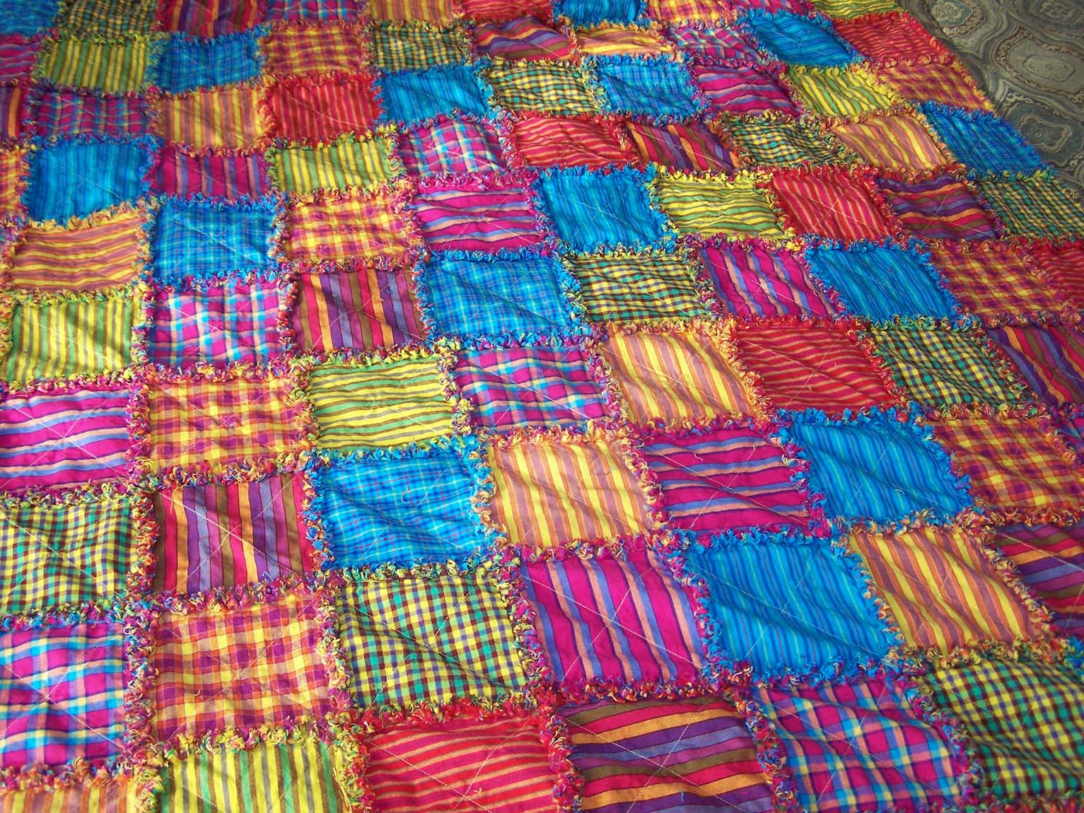 TreasuresnTextures I Finished the Rag Quilt!!!!!!!!!!