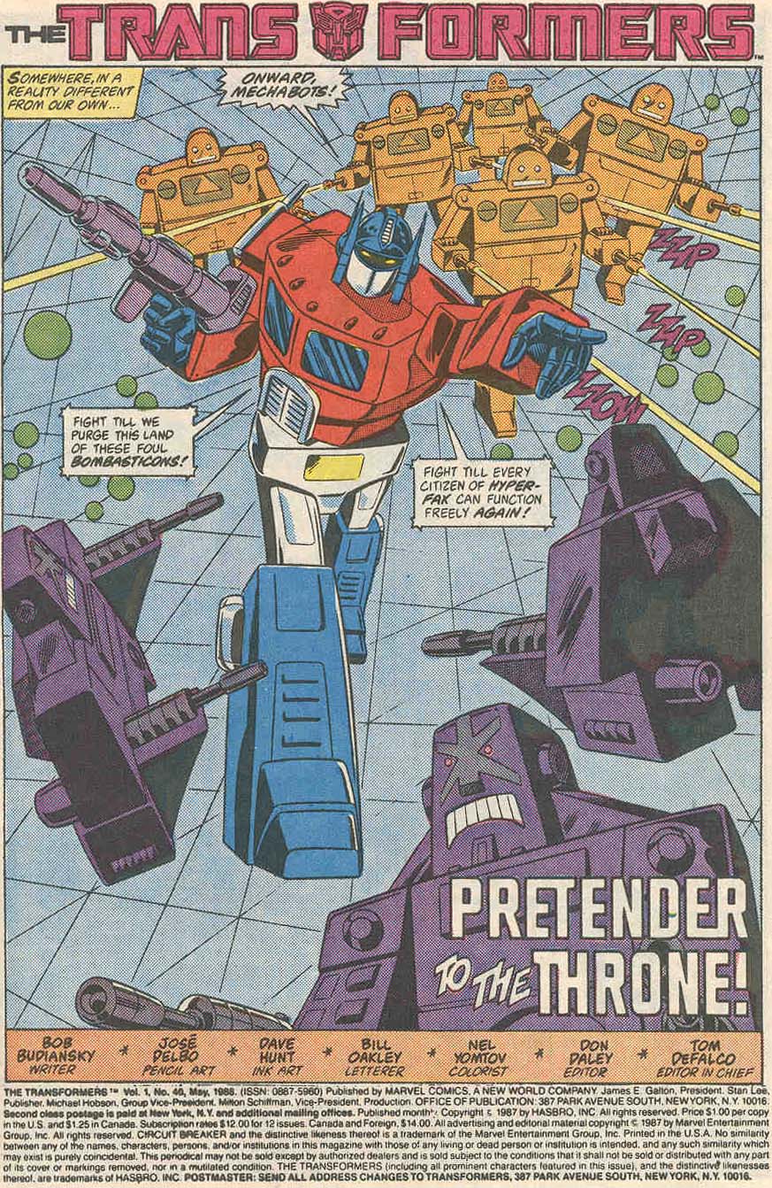 The Transformers (1984) issue 40 - Page 3