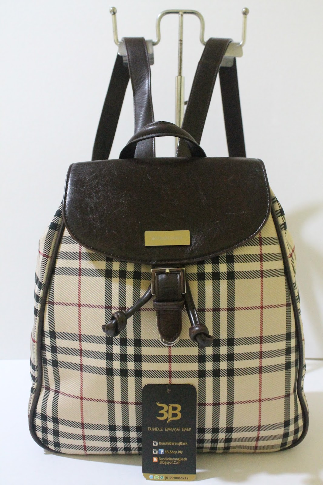 burberry backpack plaid