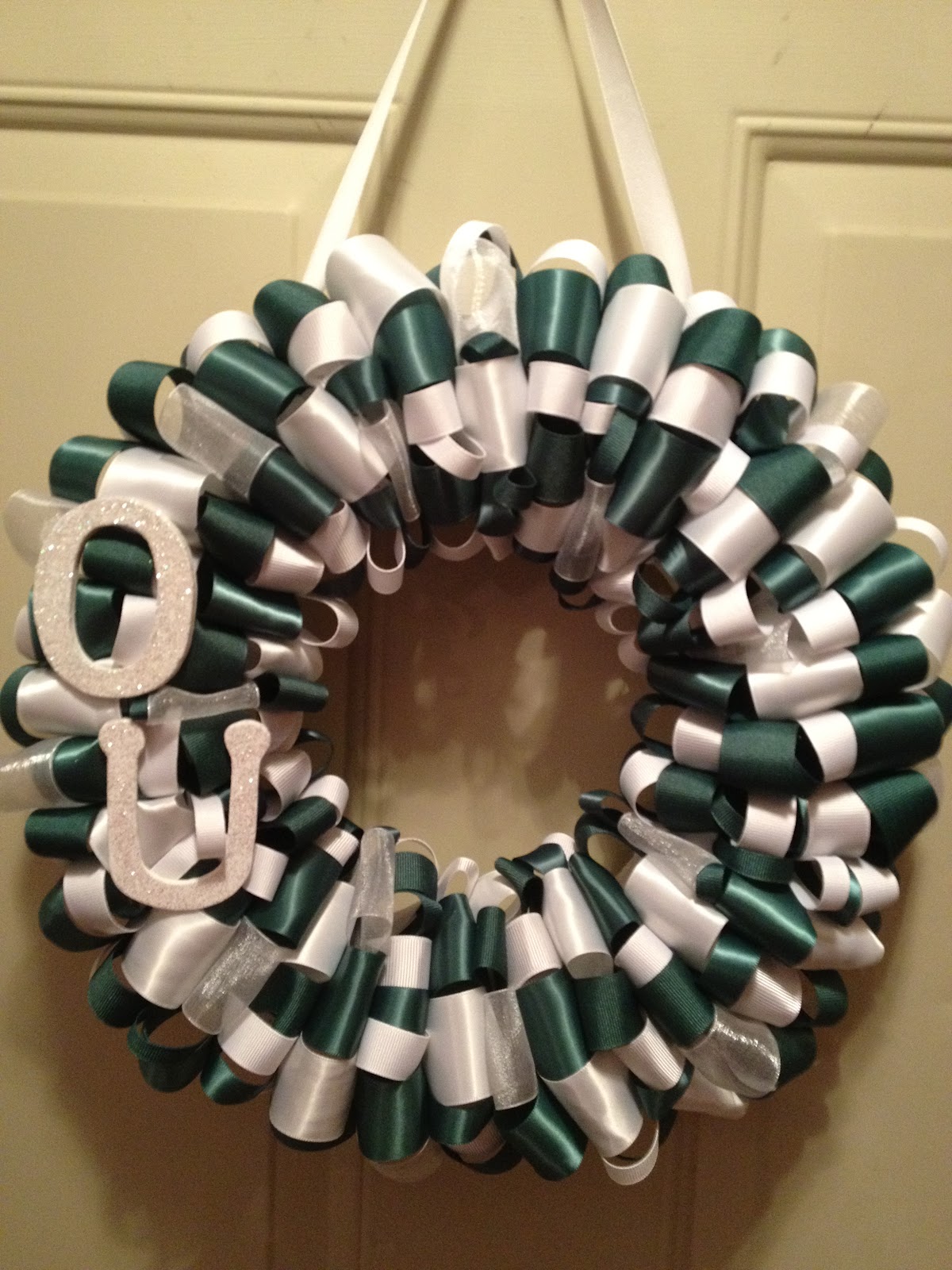 Katie's Ribbon Wreaths: Ohio University Ribbon Wreath