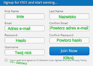 ySense — Rejestracja