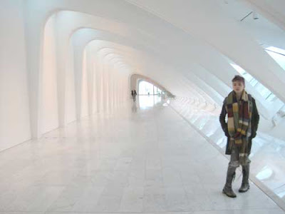 White ovoid hallway