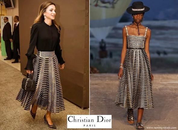 Queen Rania wore Dior Skirt from Resort 2018 Collection