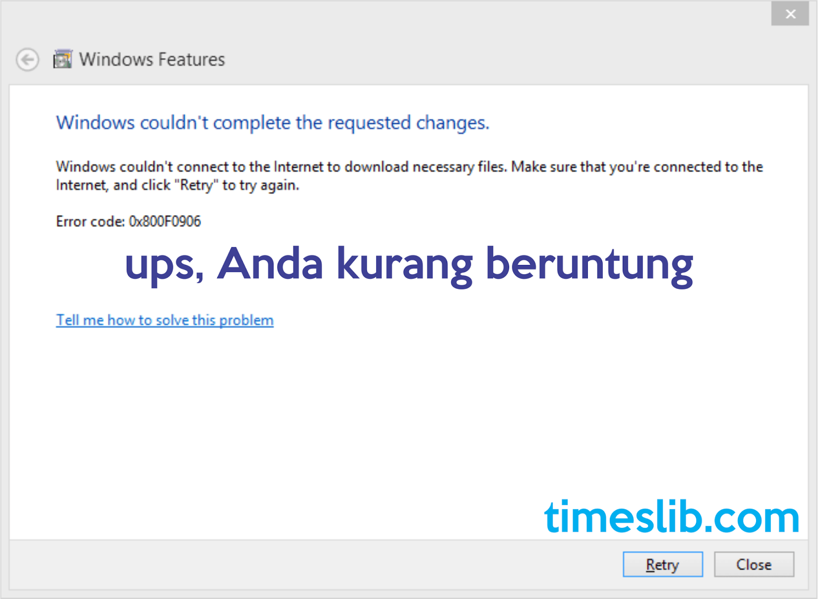 Trik atasi gagal instal CorelDraw di Windows 8.1 - karena belum terinstal .NET Framework 3.5 Trik atasi gagal instal CorelDraw di Windows 8.1 - karena belum terinstal .NET Framework 3.5