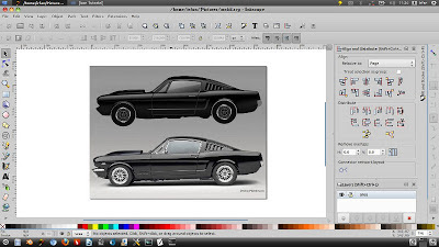 gambar preview desain vektor untuk tracing mobil ford mustang