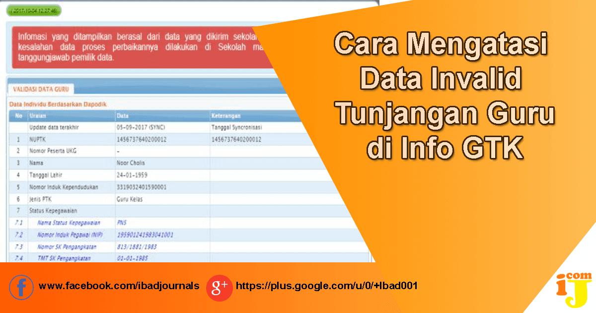 Cara Mengatasi Data Invalid Tunjangan Guru