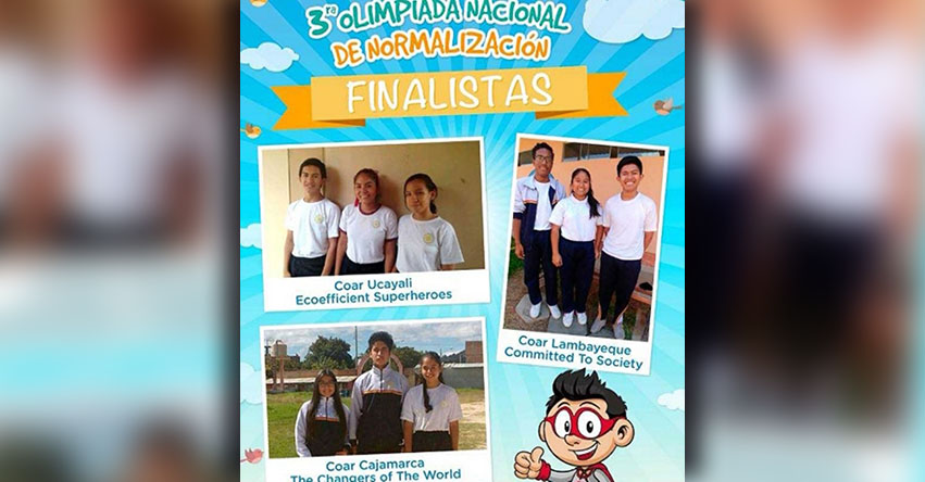 COAR: Equipos de los Colegios de Alto Rendimiento de Cajamarca, Lambayeque y Ucayali disputarán final de III Olimpiada de Normalización COAR: Equipos de los Colegios de Alto Rendimiento de Cajamarca, Lambayeque y Ucayali disputarán final de III Olimpiada de Normalización