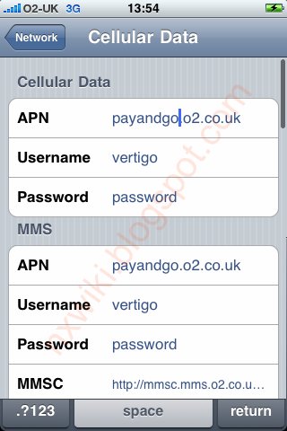 O2 UK APN Settings for iPhone