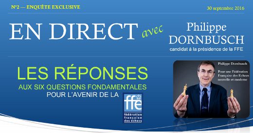 Les résultats de notre enquête sur l'avenir de la FFE - Photo © Chess & Strategy Les résultats de notre enquête sur l'avenir de la FFE - Photo © Chess & Strategy