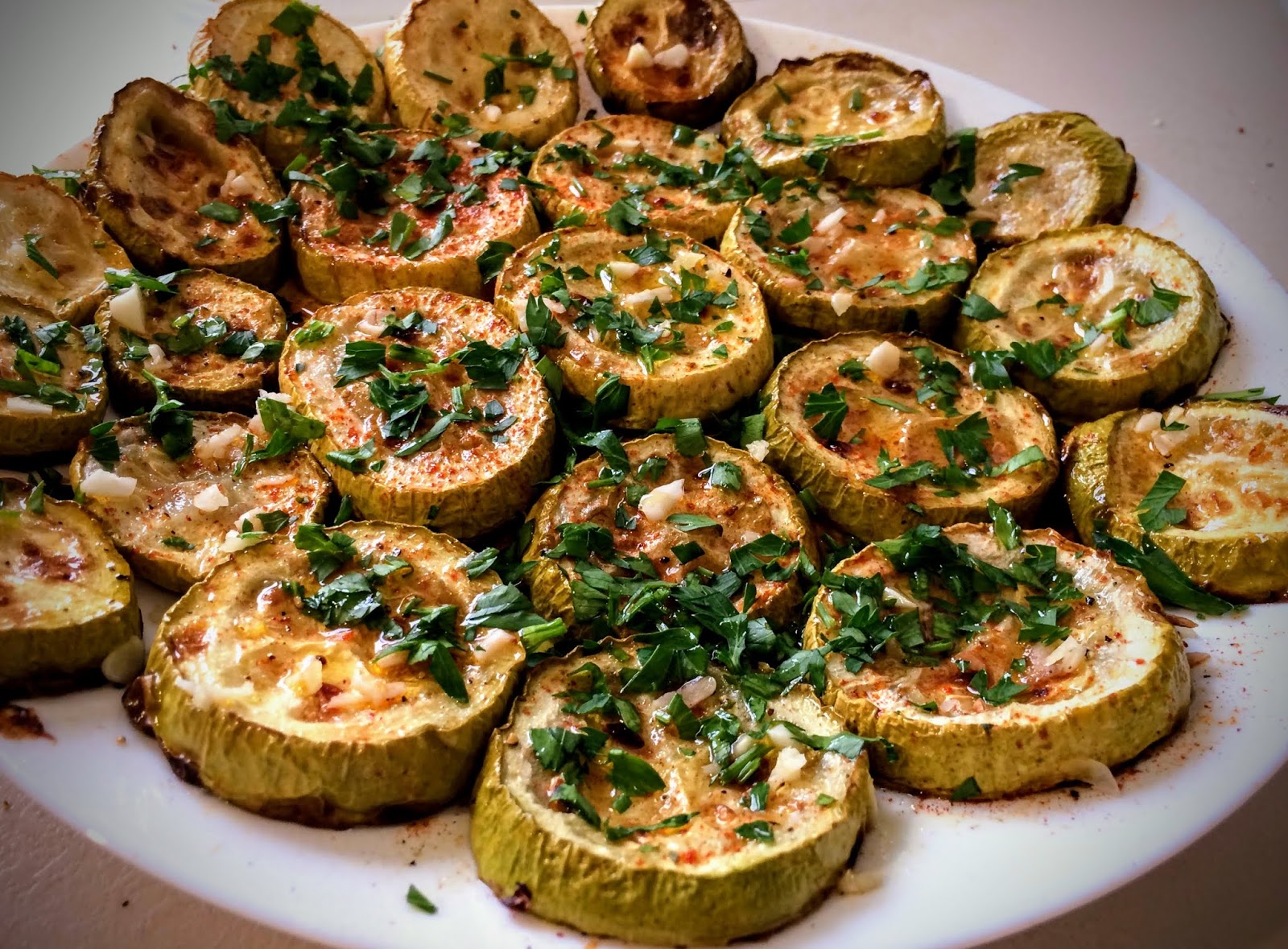 Кабачки с шампиньонами