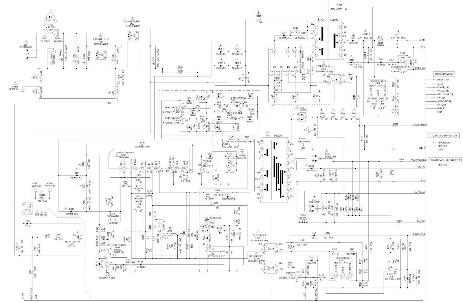 CHANGHONG R-HS180S-4MF01 NCP1606 NCP1393 FOR LED428601IX TV POWER SUPPLY SCH Ser