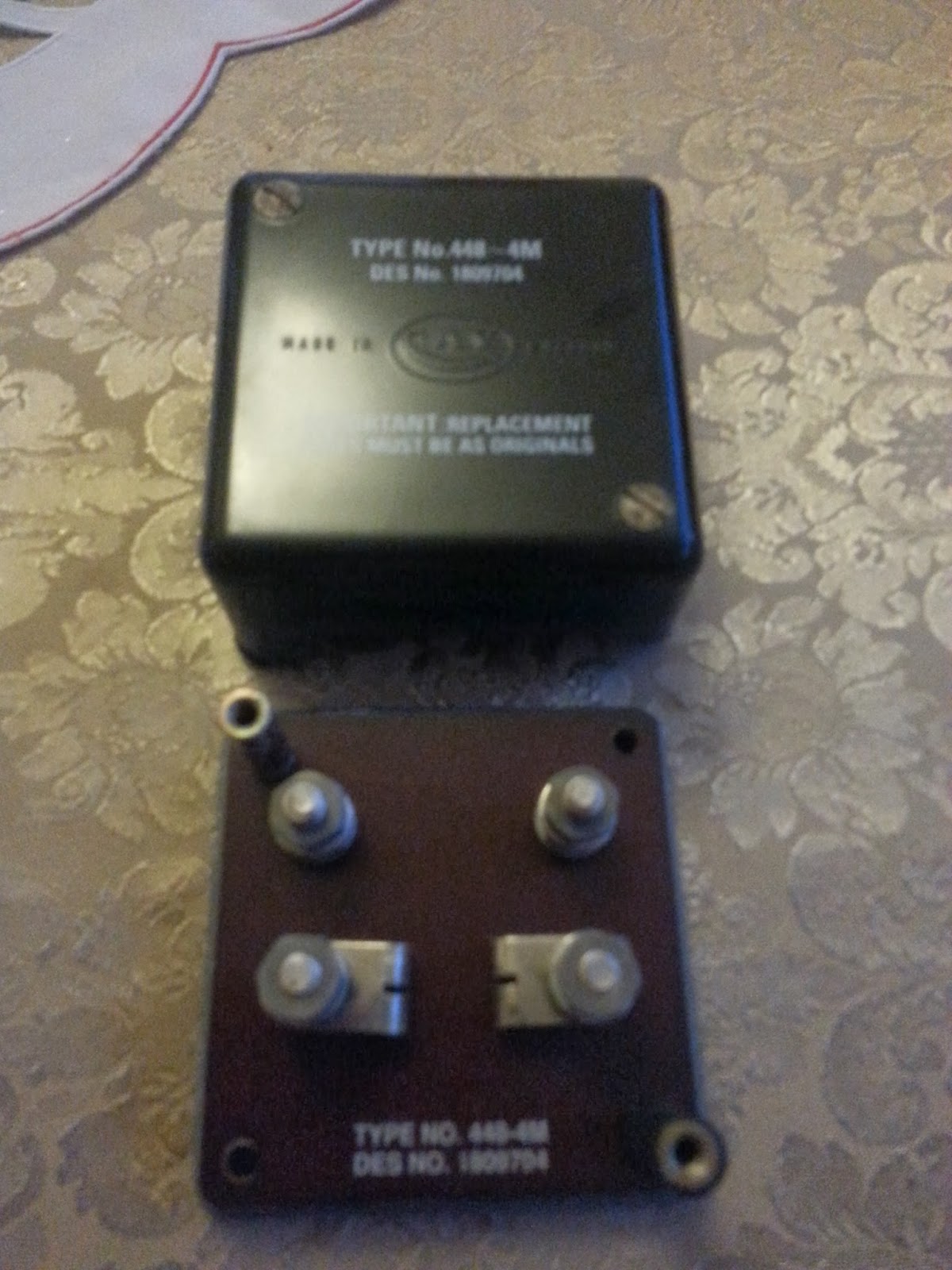 Lofty the vintage Sunbeam 3litre Super sports car Another "Rotax" fuse box