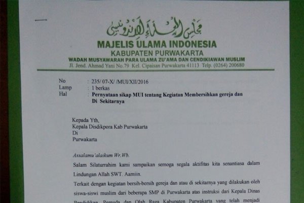 Pernyataan MUI Purwakarta Tak Setuju Soal Pelajar dan Bupati Dedi Bersihkan Gereja