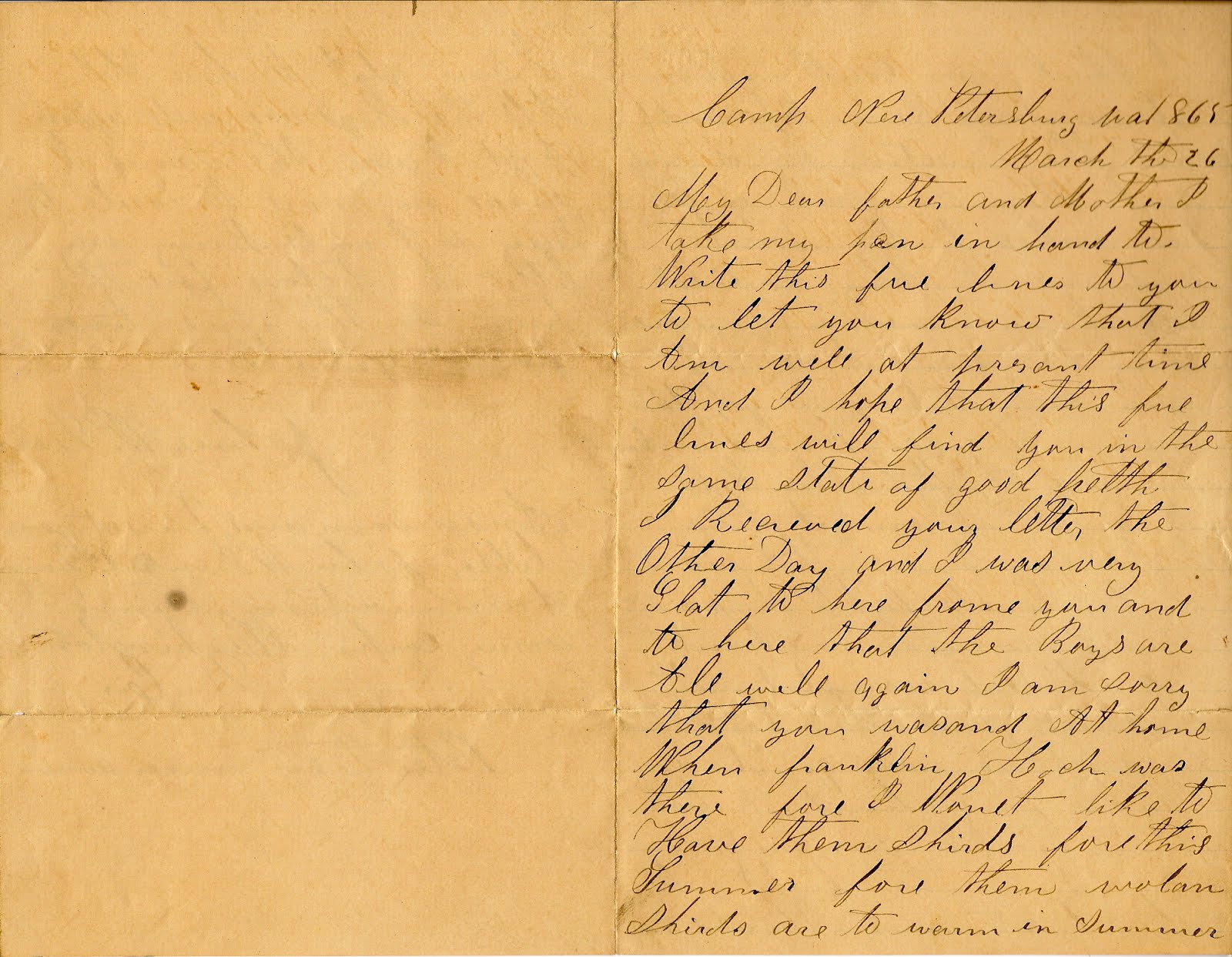 Civil War Letters of John W Derr Civil War Letters of John W Derr