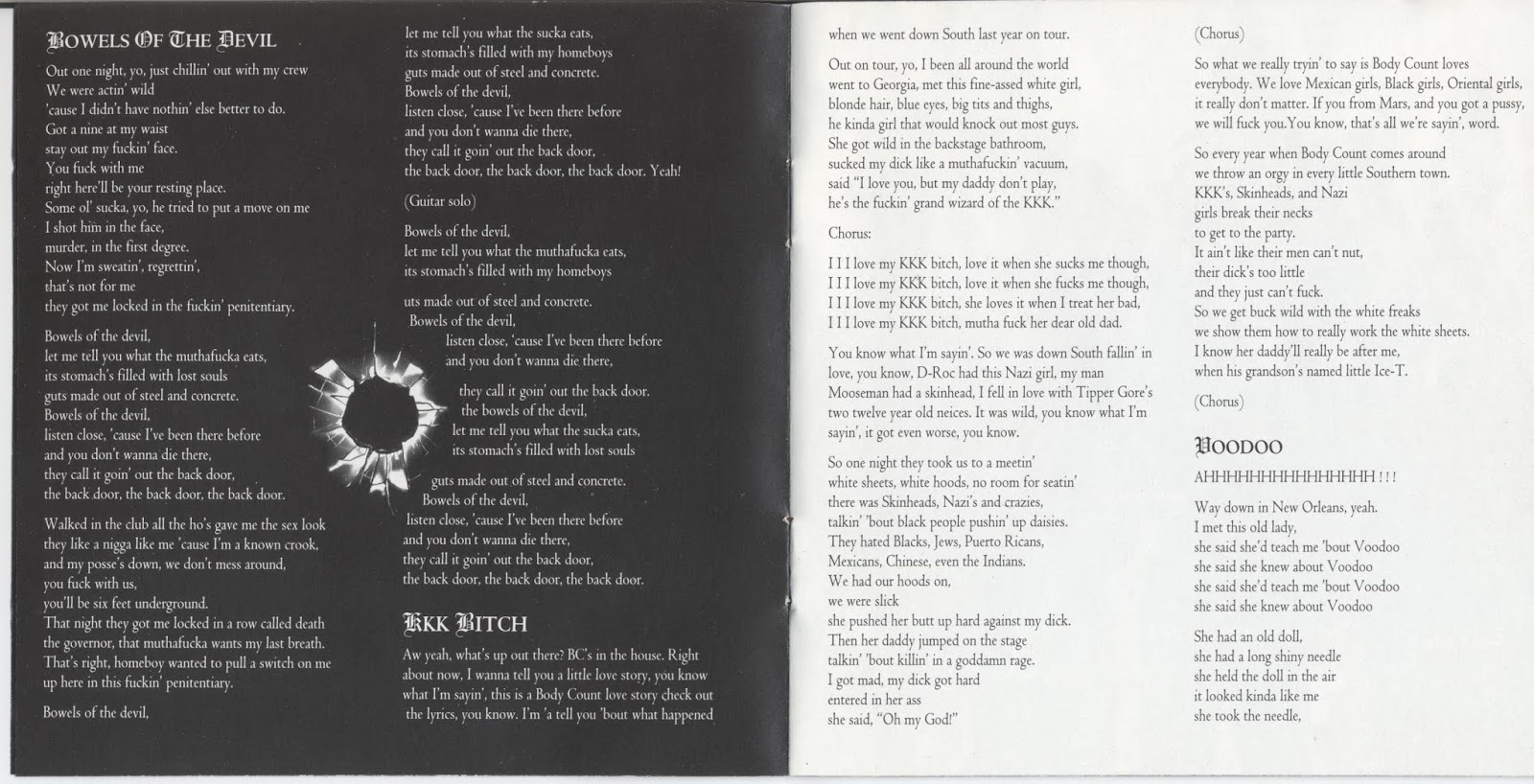 Artes gráficas de LP, CD, DVD™ e BluRay™ Body Count Cop Killer