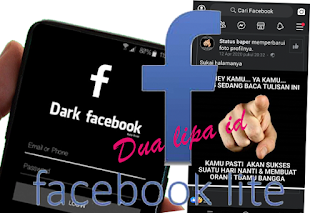 Facebook drak mode gelap terang di HP