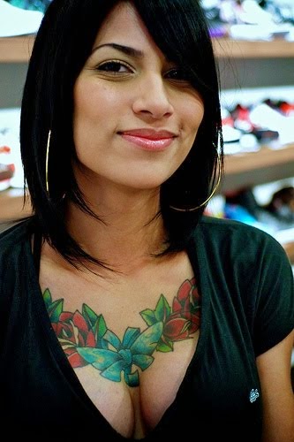 Fashion For Girls Chest Tattoos For Women-9315