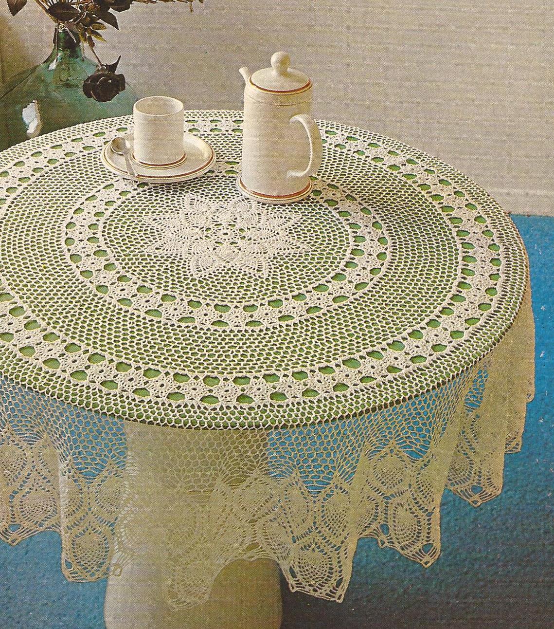 Mantel tejido a crochet redondo Imagui