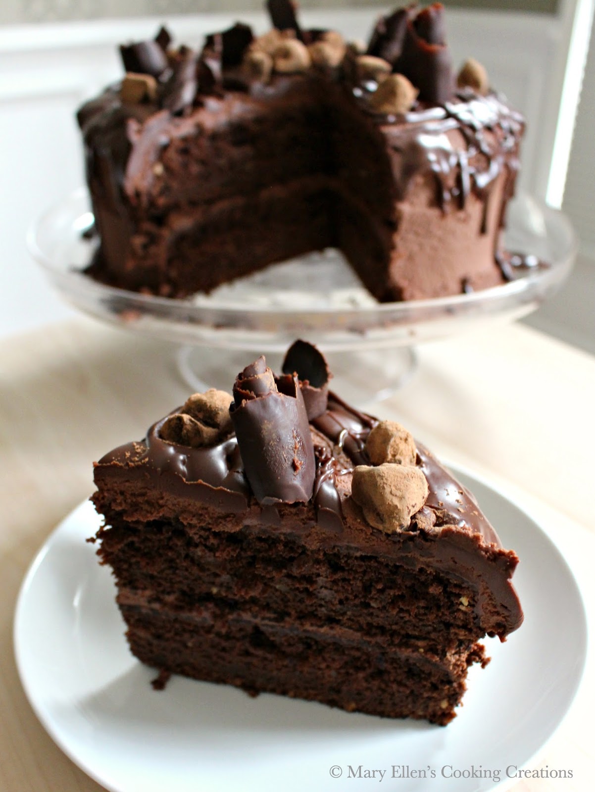 Mary Ellen's Cooking Creations ChocolateHazelnut Cake with Chocolate