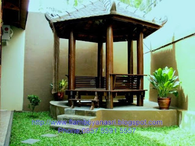 Tukang Taman Surabaya konsep klasik gazebo