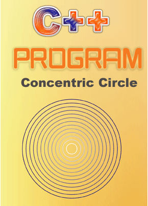 C++ program to draw concentric circles | Blogger Sumedang