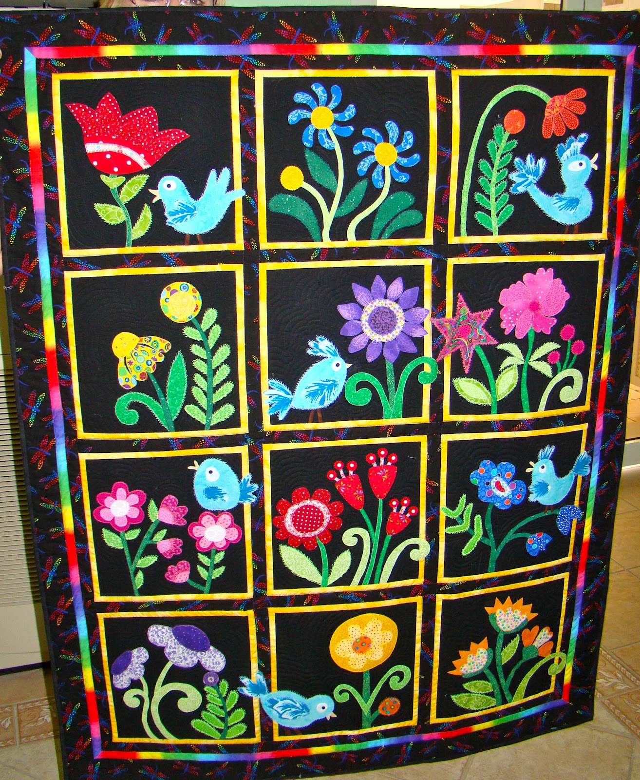 Qatar Quilt Guild Joy's two winning Quilts from the Dubai Quilt Show