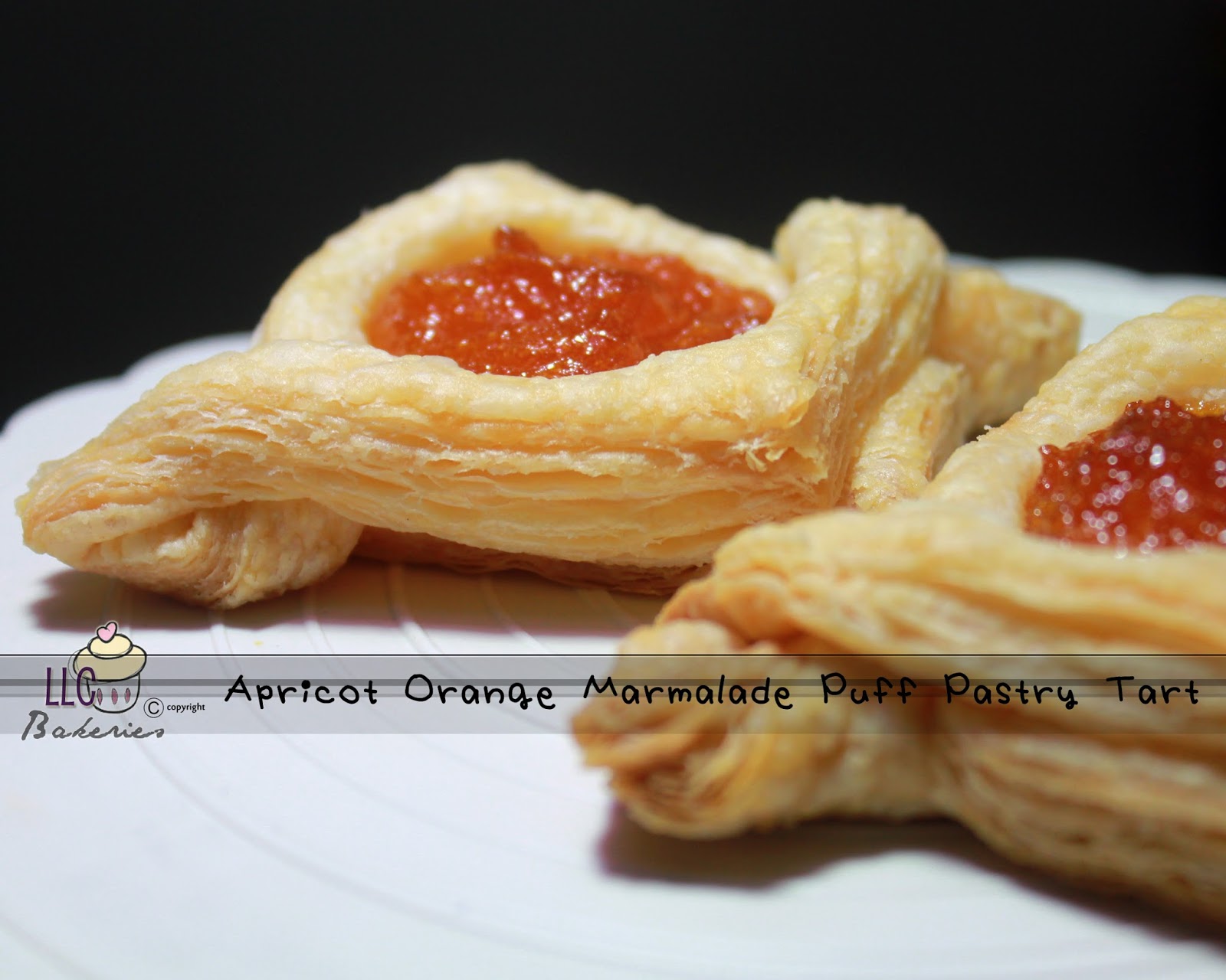 LLC Bakeries Apricot Orange Marmalade Puff Pastry Tart