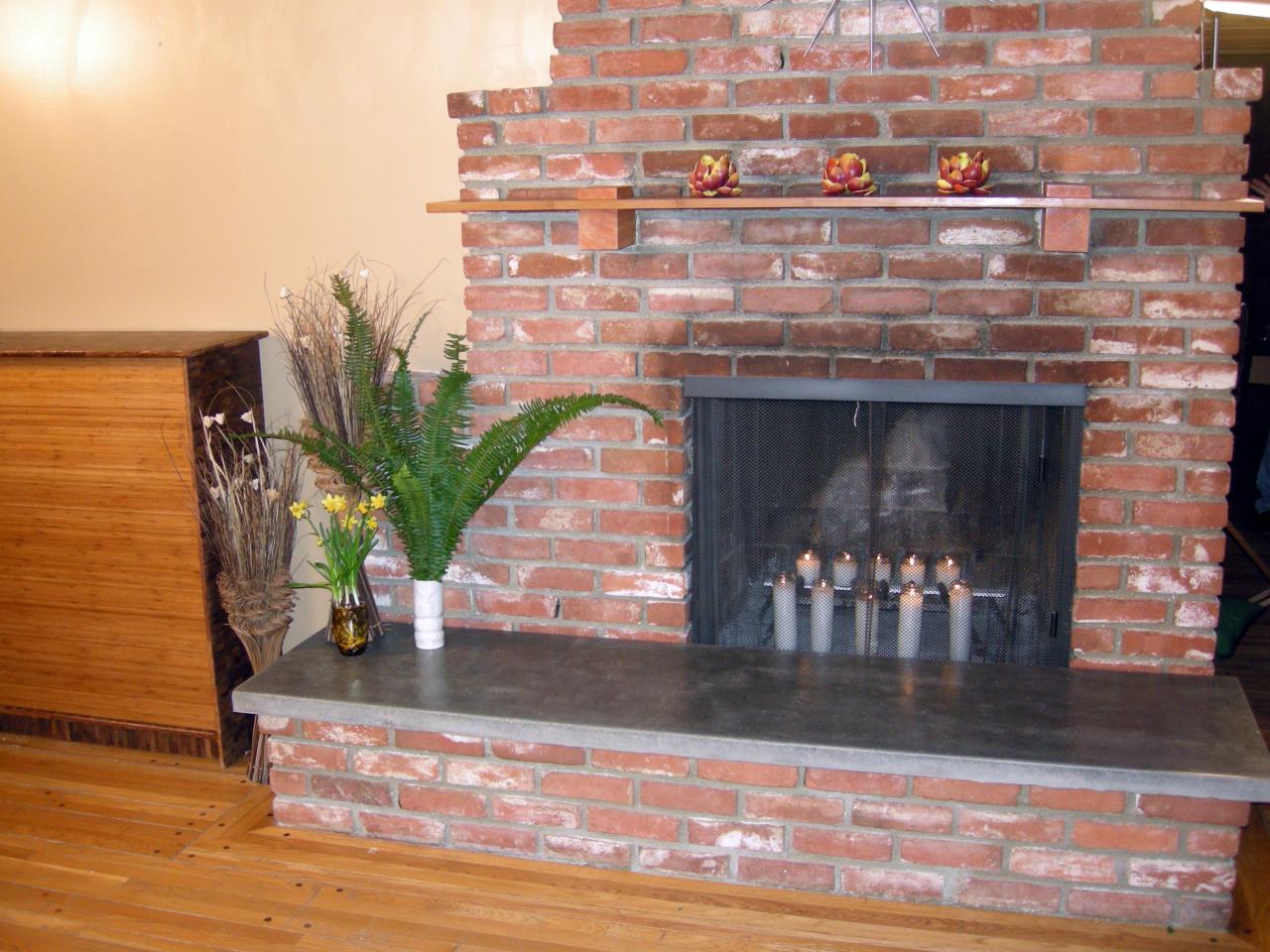 Attach a Mantel to a Brick Fireplace Hearth