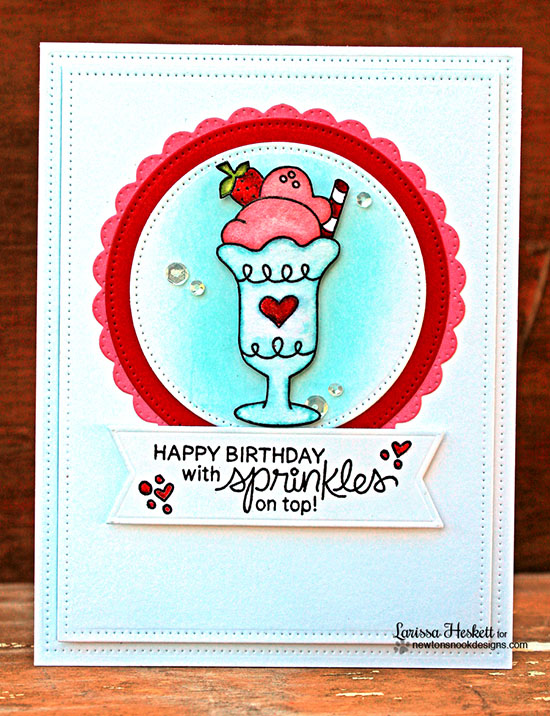 Ice Cream Birthday Card by Larissa Heskett | Summer Scoops Stamp set by Newton's Nook Designs