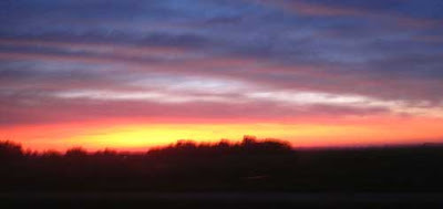Vividly colored sunrise