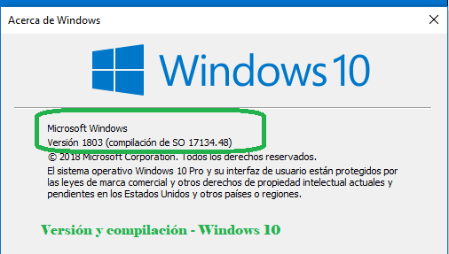 Ver que version de Windows 10 tengo instalada