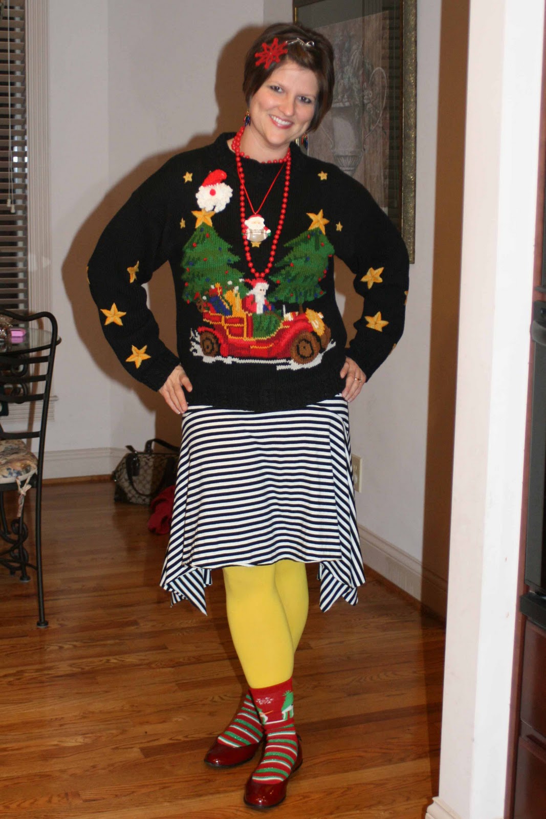 polka dot pix gal: Ugly Christmas Sweater Party 2011