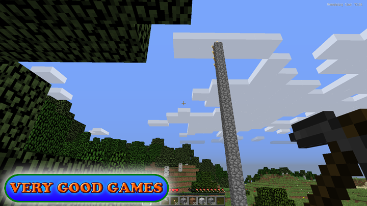 Minecraft game screenshot - a tower