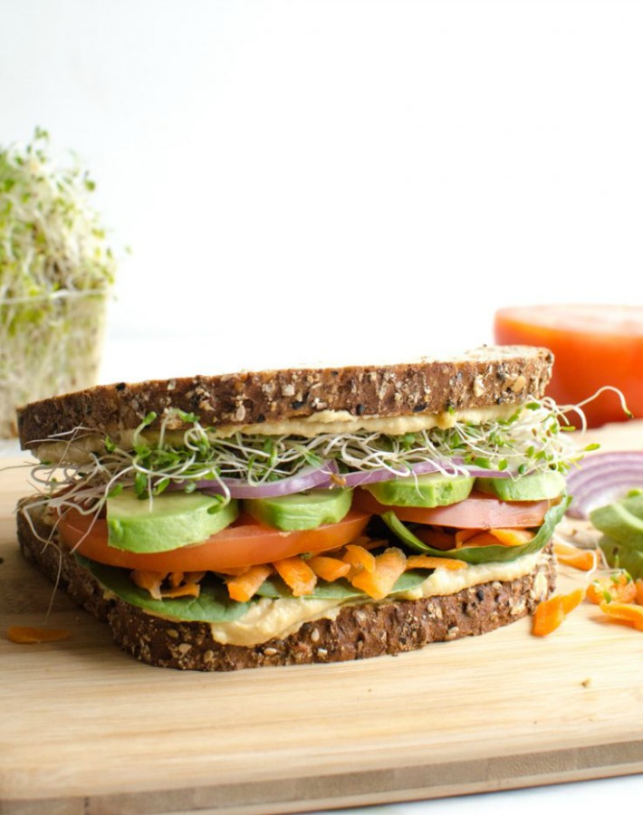 receta sandwich vegano humus ayudaadecorar.blogspot.com.es/