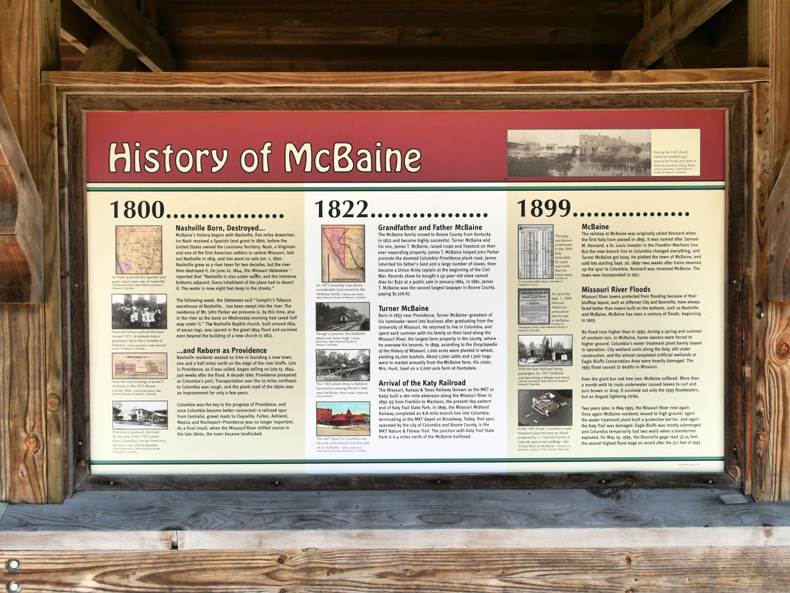 American Travel Journal Rocheport to McBaine Katy Trail State Park