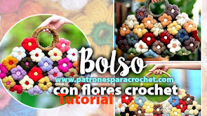 Cómo tejer bolso con flor punto puff Mollie Crochet Flower / Tutorial DIY