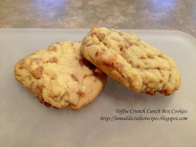 My hubby's favourites! Toffee Crunch Lunch Box Cookies