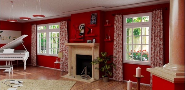 Red wallpaper for Royal rooms in your home