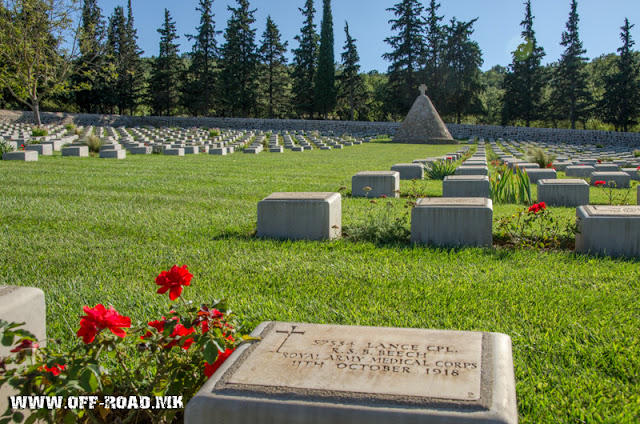 British military WW1 cemetery near village Doirani, Greece