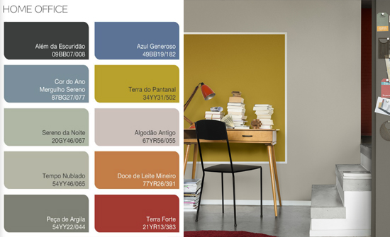 home office, acasaehsua, a casa eh sua, cores 2017, parede colorida