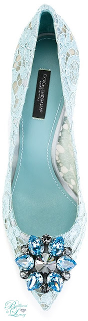 ♦Dolce & Gabbana turquoise Bellucci pumps #pantone #turquoise #shoes #brilliantluxury